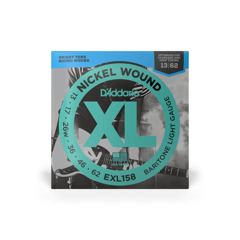 Набор струн D'ADDARIO EXL158 XL NICKEL WOUND BARITONE LIGHT (13-62)